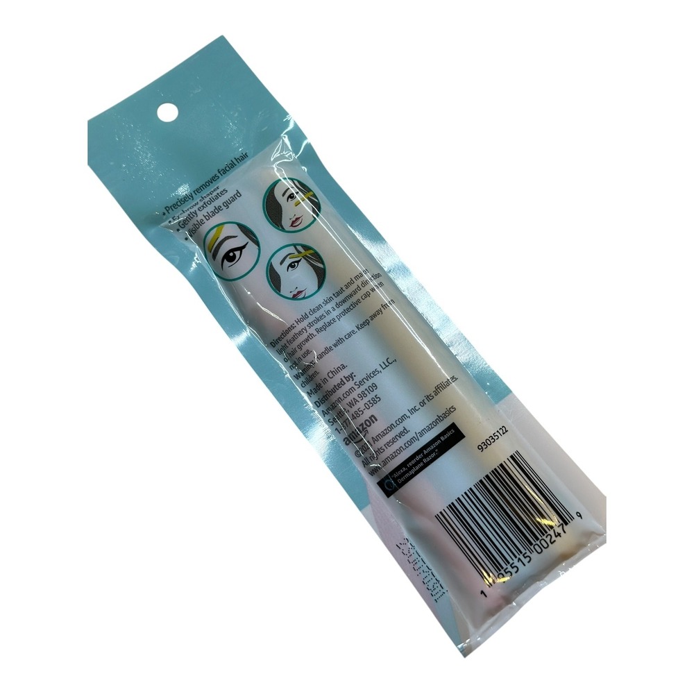 Amazon Basics Dermaplane Razor Facial Hair Remover Exfoliating Tool 3 Razors - Picture 2 of 2